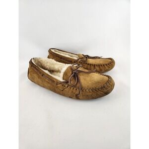 UGG Dakota Slippers Women's 10 House Shoes Tan 5612 Moccasin Loafers Sherpa Wool